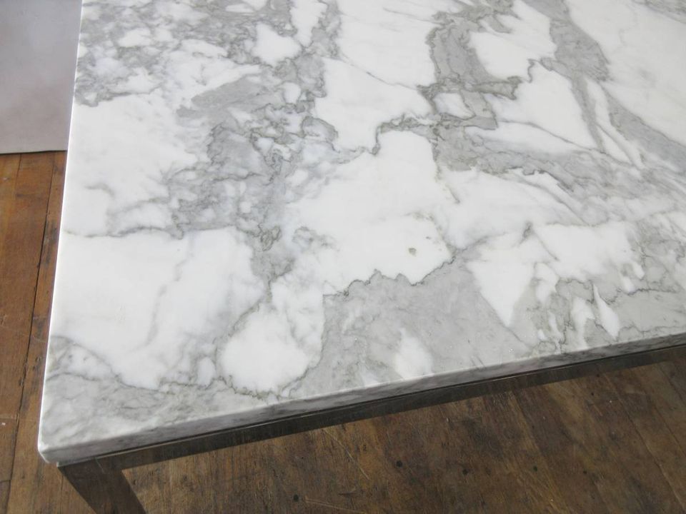 Florence Knoll Coffee Table, 45x22-in, in Marble (Original) - Bygone Icons