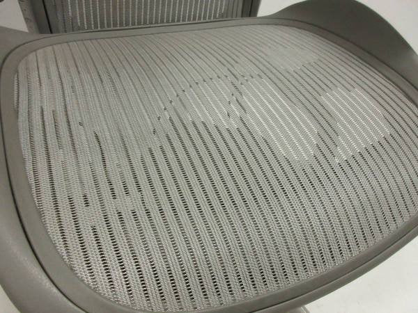 Herman Miller Aeron Chair with Lumbar Pad, Size B, in Titanium