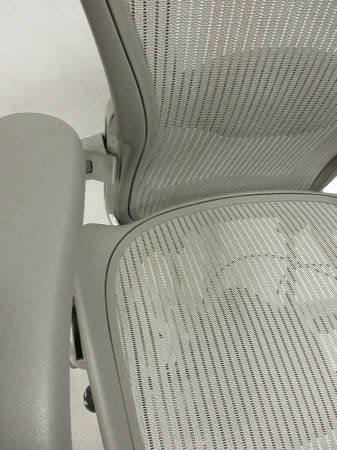 Herman Miller Aeron Chair with Lumbar Pad, Size B, in Titanium
