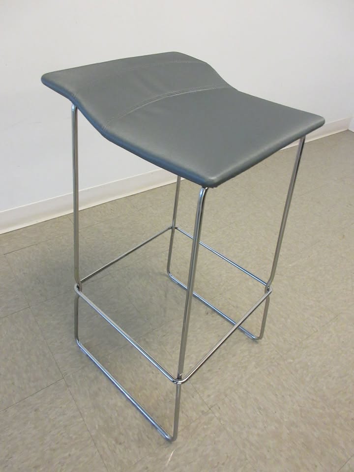 Coalesse Last Minute Bar Height Stool in Silver