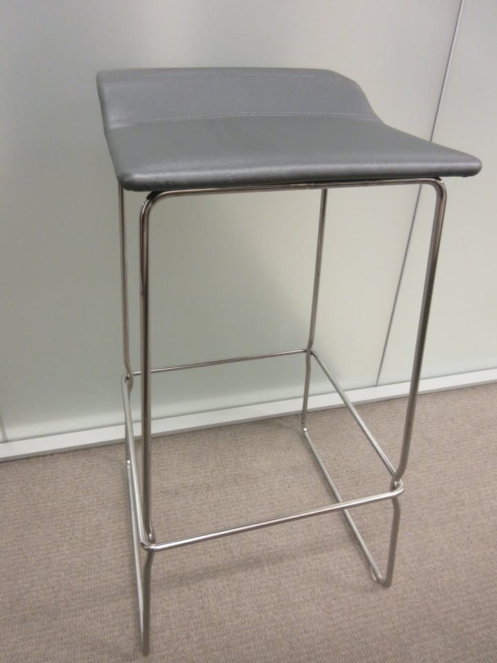 Coalesse Last Minute Bar Height Stool in Silver