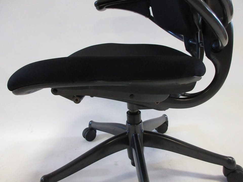 Humanscale Freedom Chair with Headrest in Black Fabric