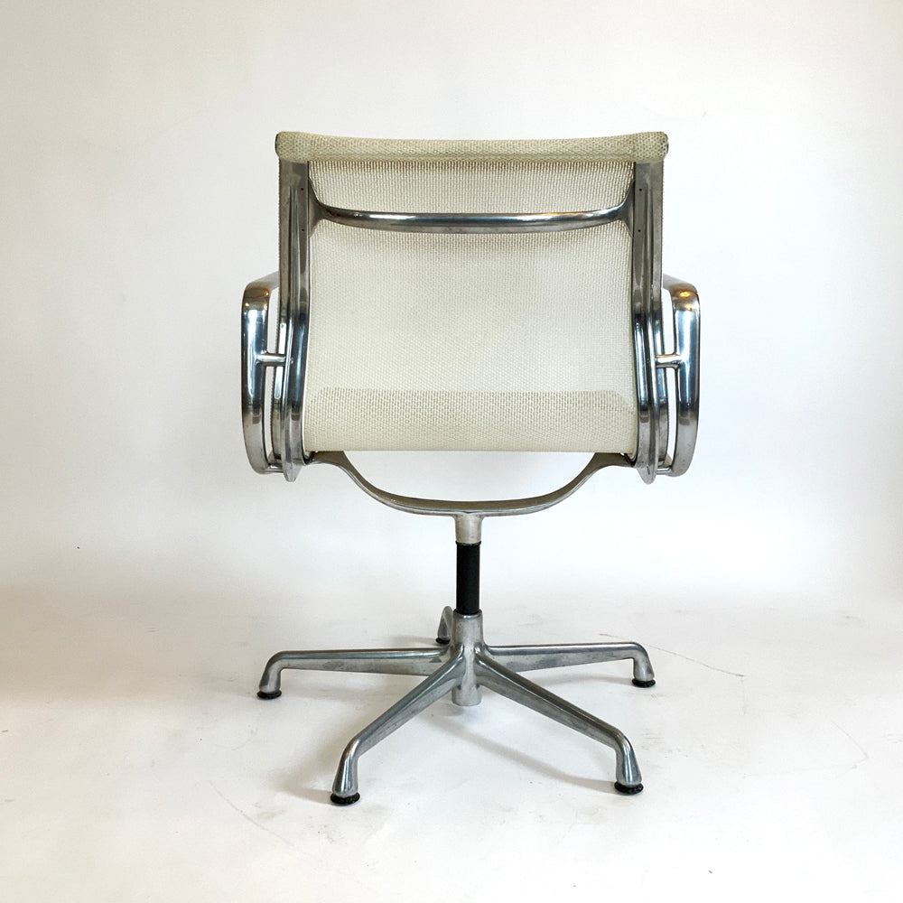Herman Miller Eames Aluminum Group Management Side Chair in White Mesh