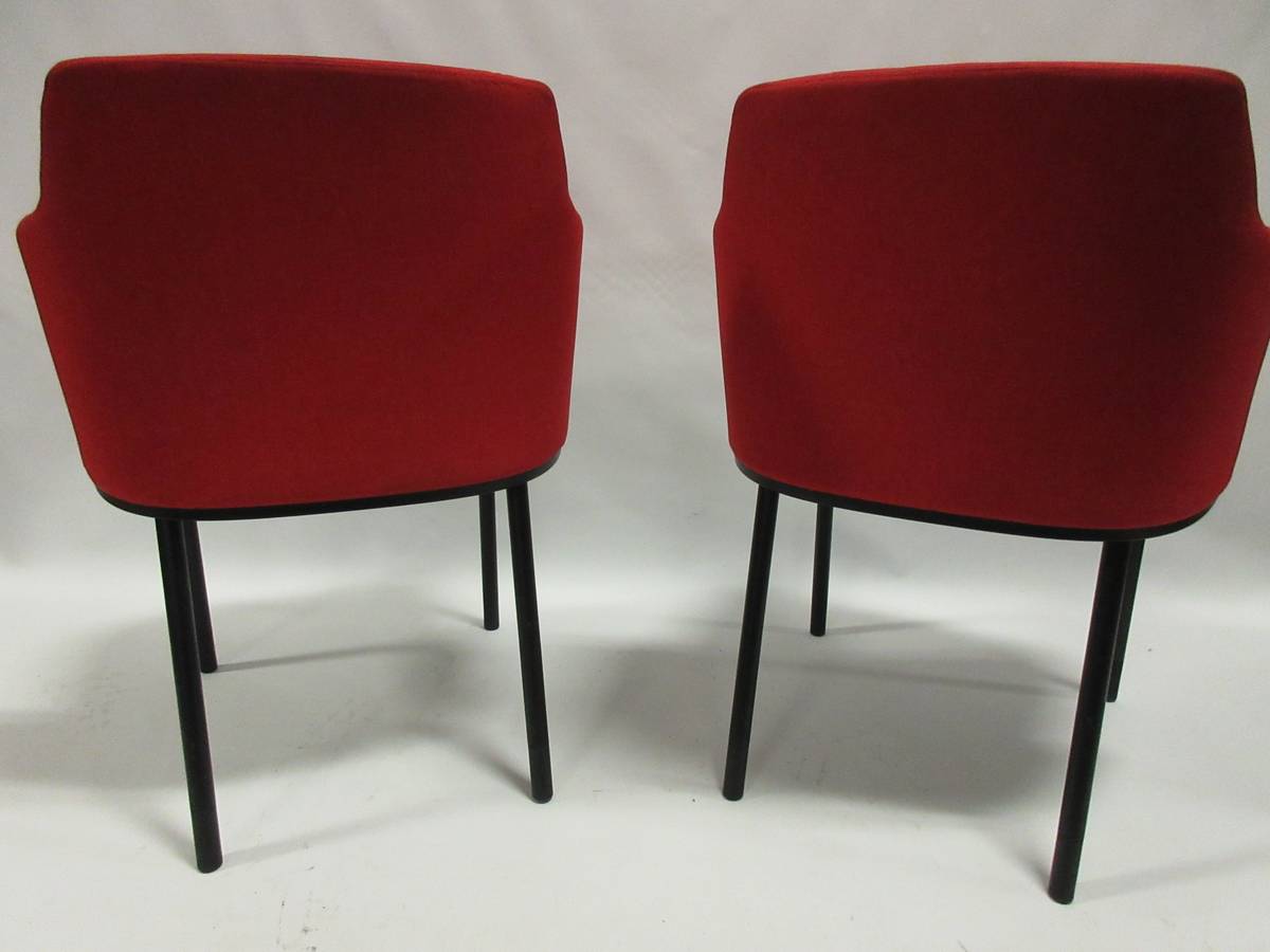 Knoll Remix Side Chair in Red - A Pair