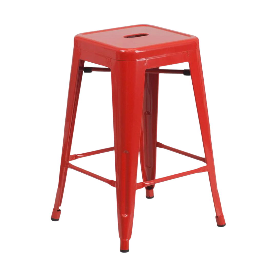 Tolix Marais Bar Height Stool in Red