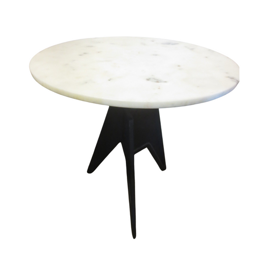 Tom Dixon Screw Side Table with White Marble Top