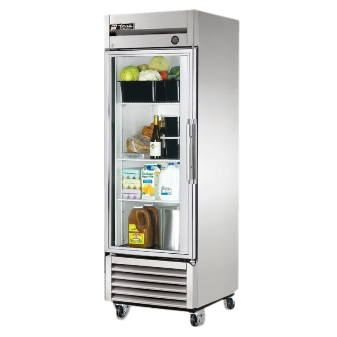 True T-23-G Reach-In 23 cu. ft. Glass Door Commercial Refrigerator
