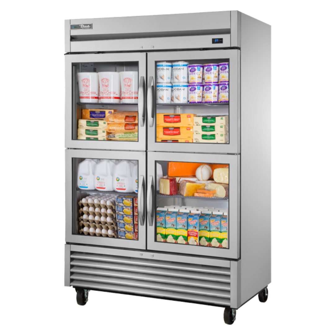 True T-49-G Two-Section Four-Glass Door Reach-In Commercial Refrigerator