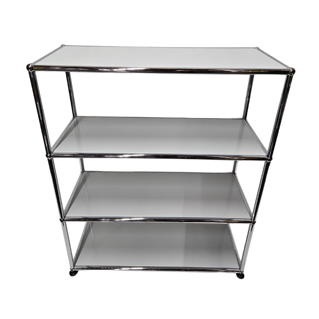 USM Haller 1x3 3-Shelf Bookcase in Light Grey