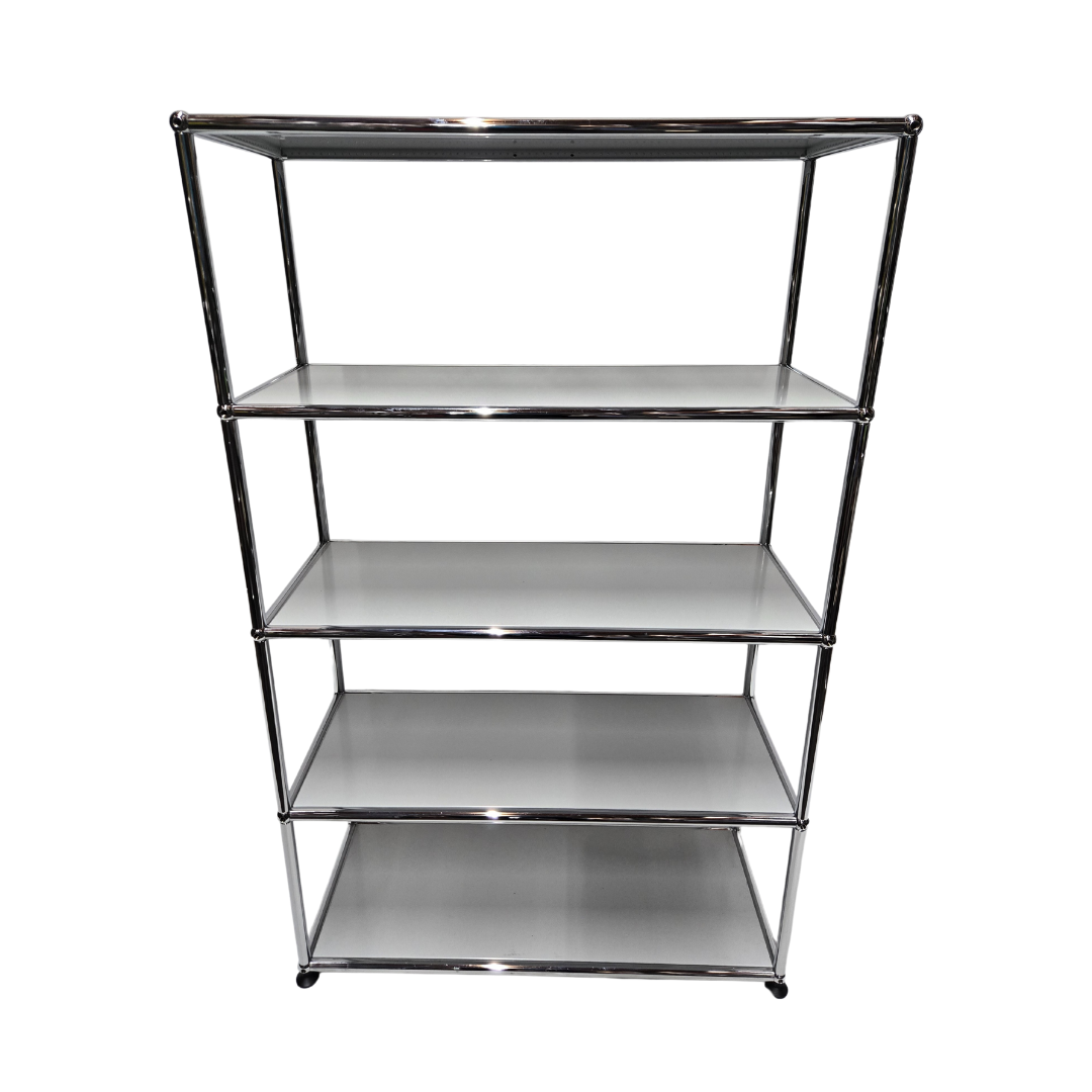 USM Haller 1x4 4-Shelf Bookcase in Light Grey