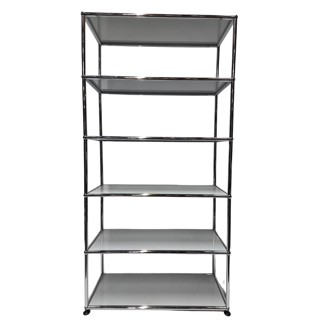 USM Haller 1x5 5-Shelf Bookcase in Light Grey