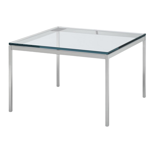 Florence Knoll 23-in Square Coffee Table with Polished Chrome Base and Glass Top