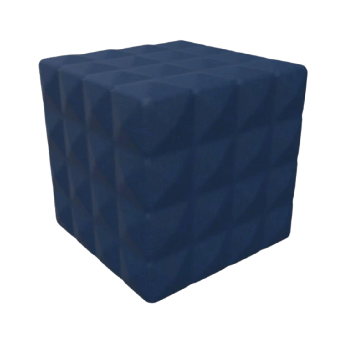 BuzziSpace BuzziCube 3D Solo Seat / Ottoman in Blue
