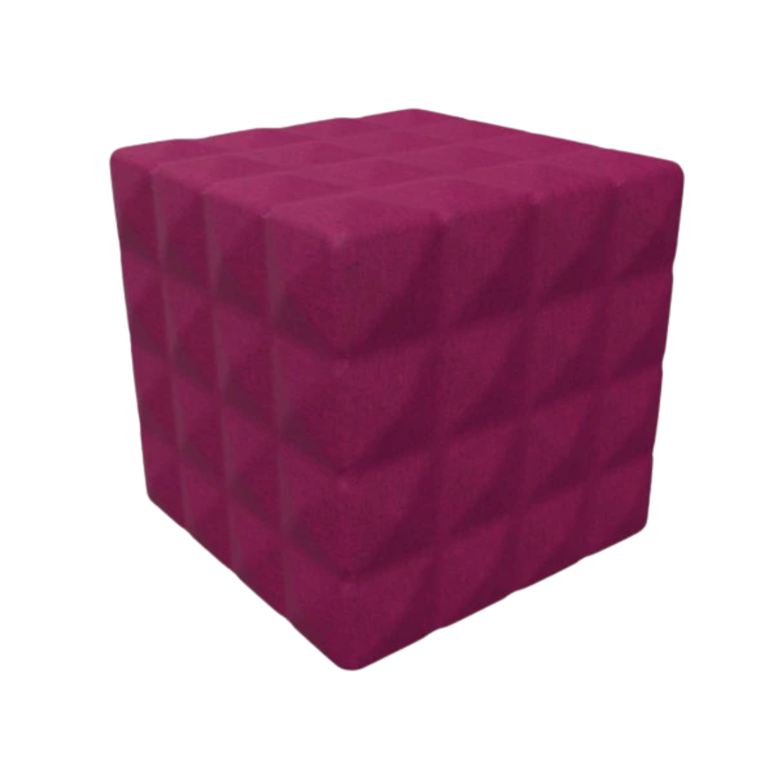 BuzziSpace BuzziCube 3D Solo Seat / Ottoman in Pink