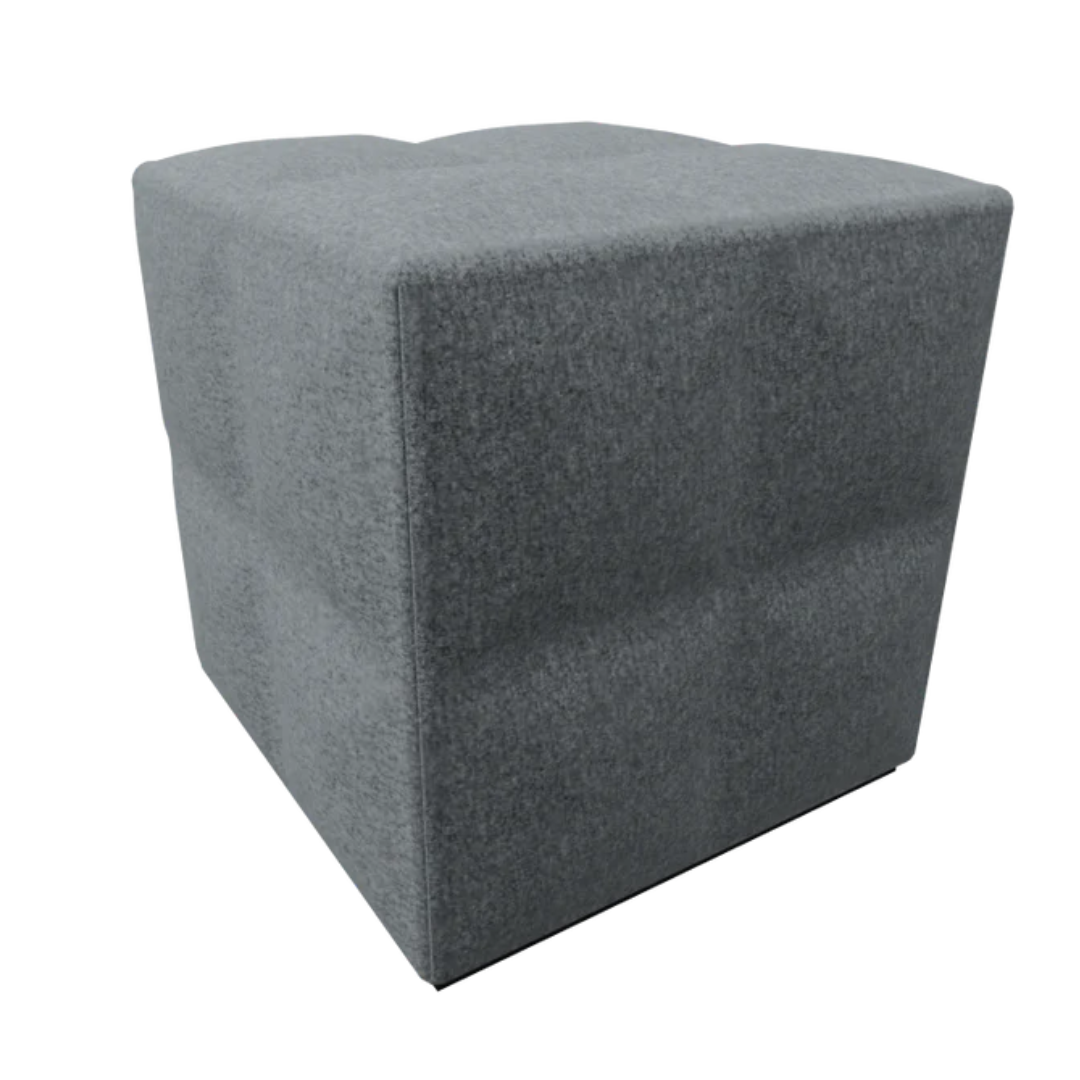 BuzziSpace BuzziCube 3D Solo Seat / Ottoman in Grey