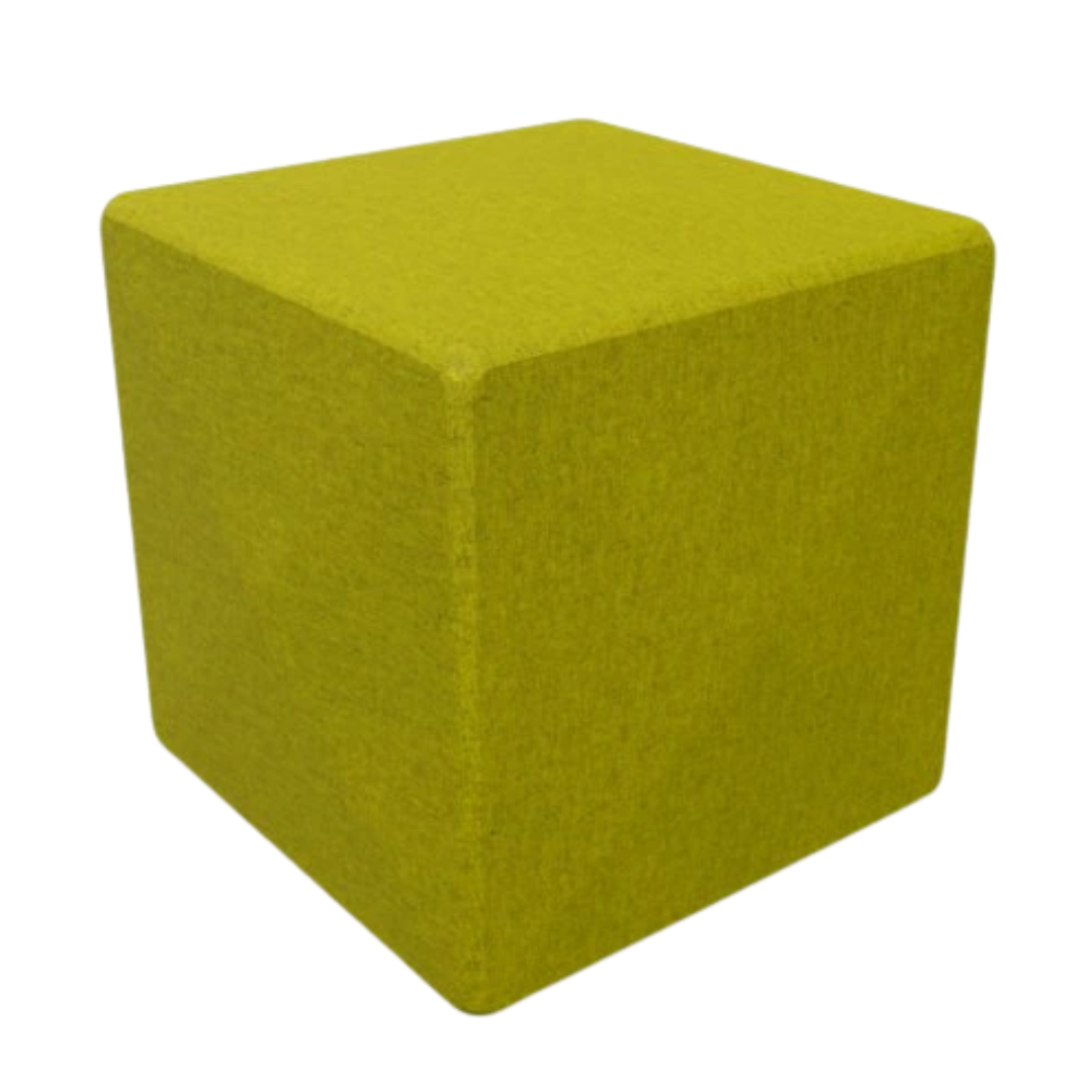 BuzziSpace BuzziCube 3D Solo Seat / Ottoman in Lime