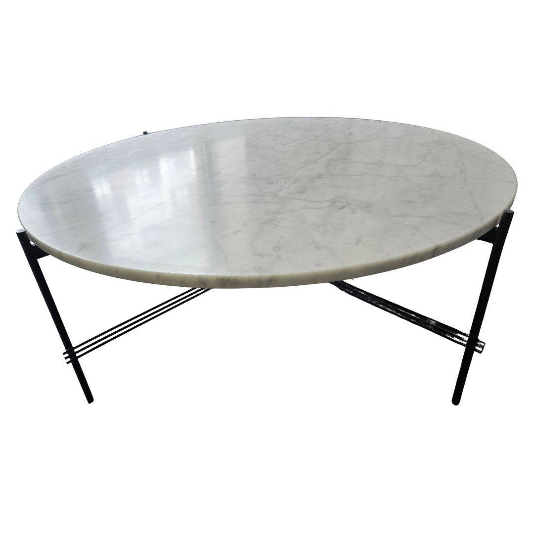 Gubi TS 41-in Round Coffee Table with White Marble Top