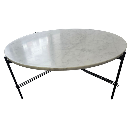 Gubi TS 41-in Round Coffee Table with White Marble Top