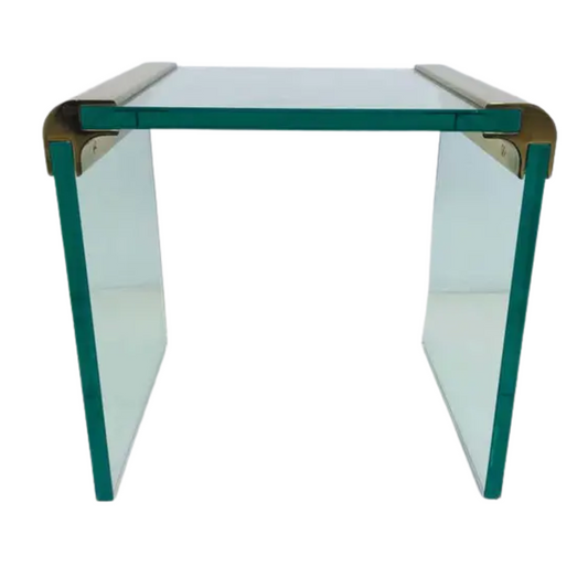 Pace Collection Glass Waterfall End Table