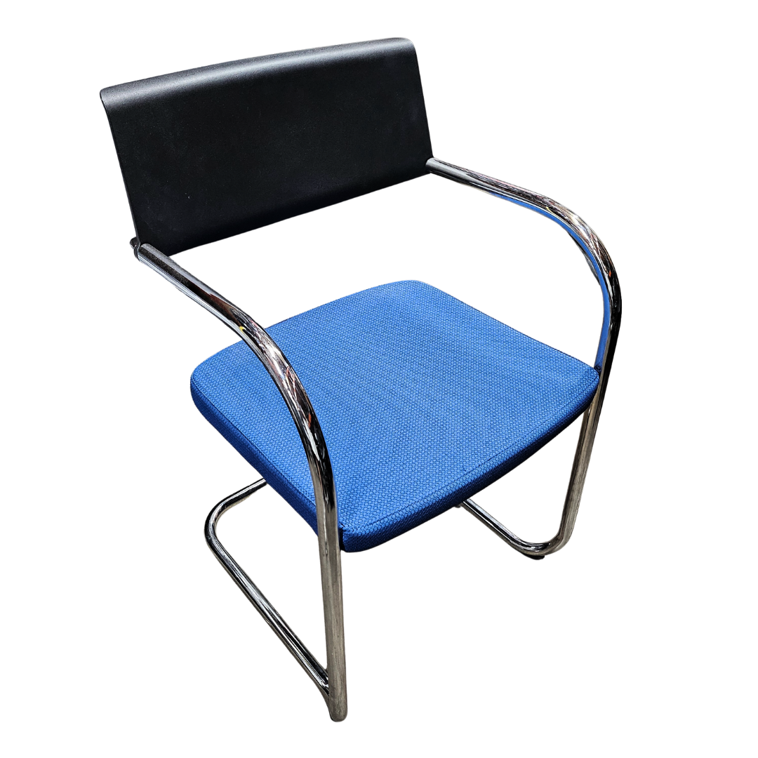 Knoll Moment Stacking Armchair in Blue and Black