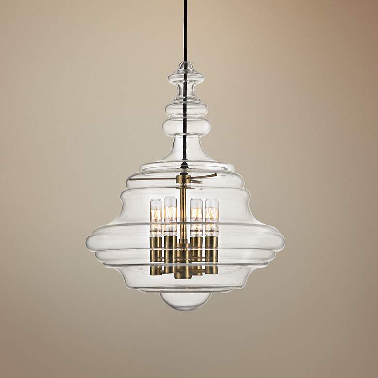 Hudson Valley Lighting Washington Lantern in Aged Brass (New in Box)