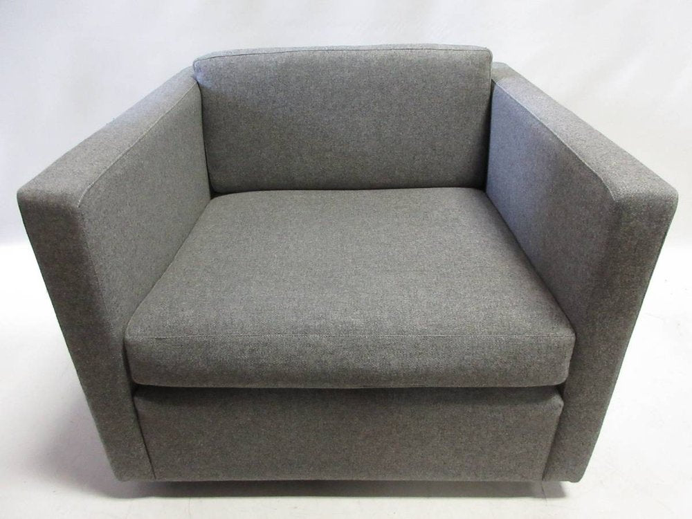 Knoll Pfister Lounge Chair in Grey Wool - Bygone Icons