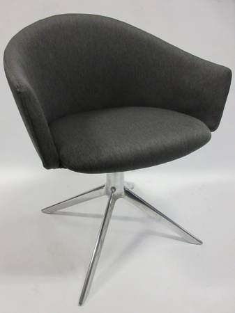 Teknion Zones Swivel Club Chair in Grey - Bygone Icons