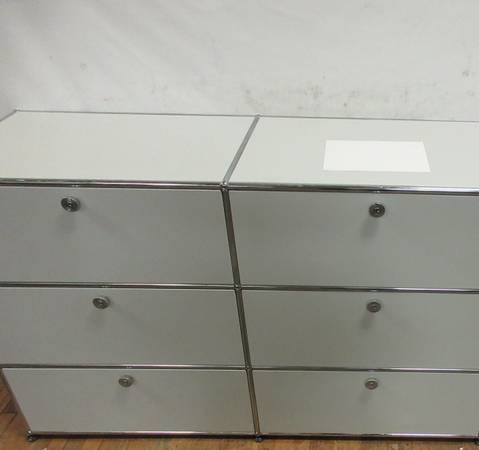 USM Haller Cabinet / Dresser 2x3 with 6 Drawers in Off-White - Bygone Icons