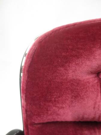 Knoll Pollock Executive Chair in Red Velour - Bygone Icons