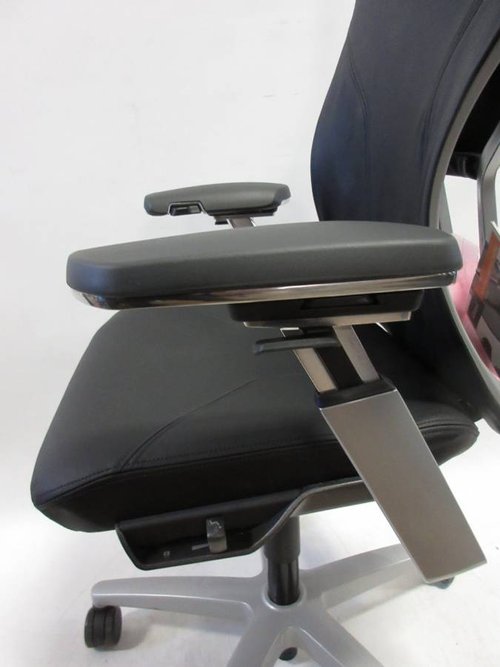 Allsteel Acuity Task Chair in Black Leather (New) - Bygone Icons