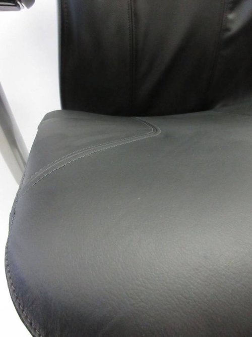 Allsteel Acuity Task Chair in Black Leather (New) - Bygone Icons