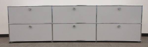 USM Haller Cabinet / Console 3x2 with 6 Drawers in Off-White - Bygone Icons