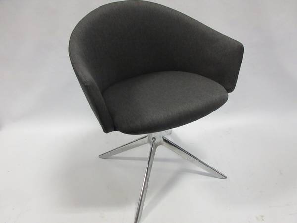 Teknion Zones Swivel Club Chair in Grey - Bygone Icons