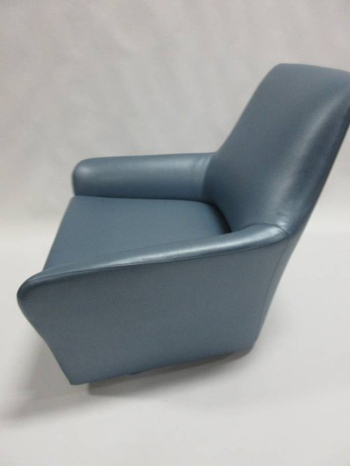 Bernhardt Design Amri Lounge Chair in Blue - Bygone Icons