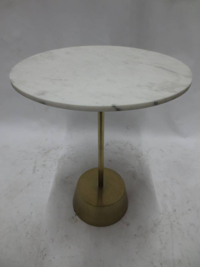 West Elm Maisie Side Table with Marble Top - Bygone Icons