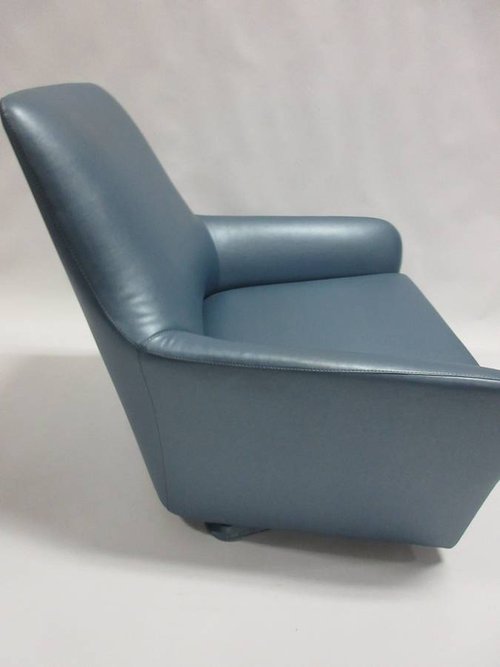 Bernhardt Design Amri Lounge Chair in Blue - Bygone Icons