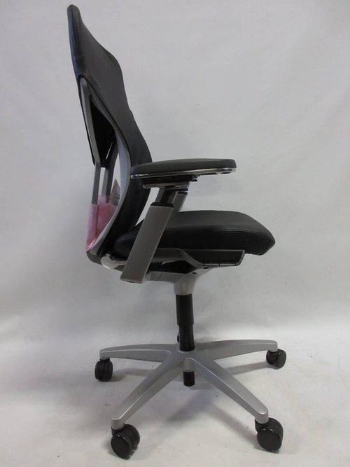 Allsteel Acuity Task Chair in Black Leather (New) - Bygone Icons