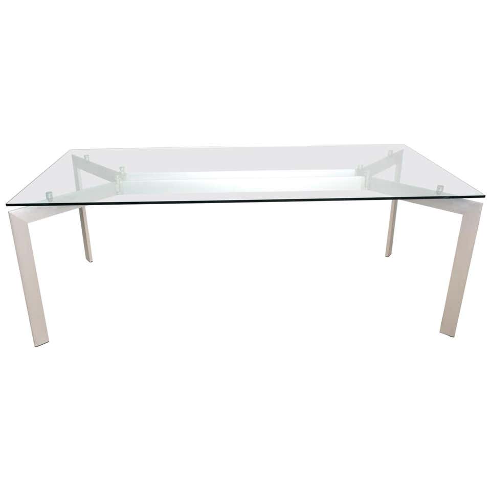 Seccose Mario Hasuike Metra Floating Glass Dining Table - Bygone Icons