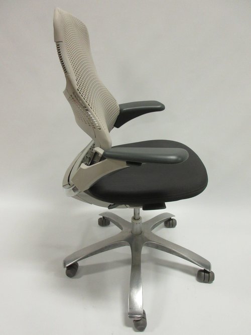 Knoll Generation Chair with Grey Back and Black Seat - Bygone Icons