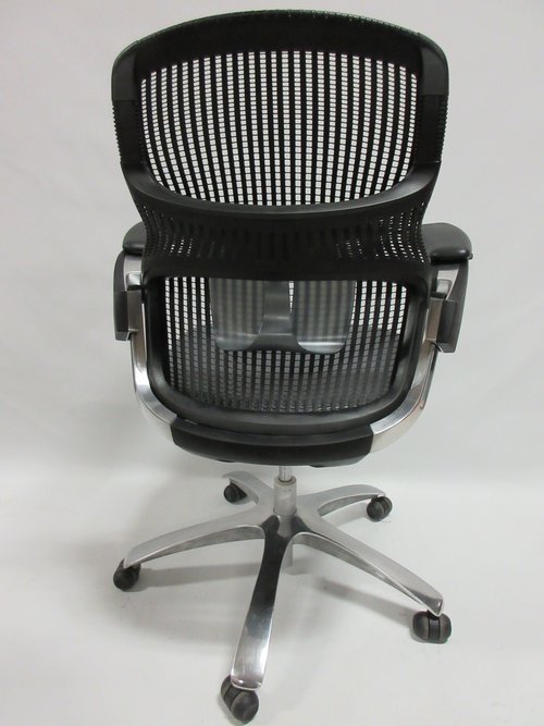 Knoll Generation Chair with Black Back and Grey Seat - Bygone Icons