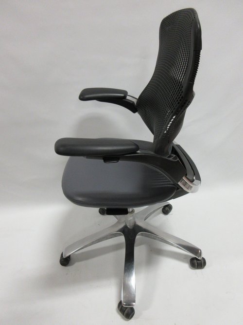 Knoll Generation Chair with Black Back and Grey Seat - Bygone Icons