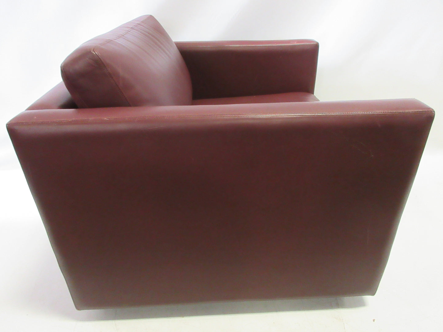Knoll Pfister Lounge Chair in Maroon Leather