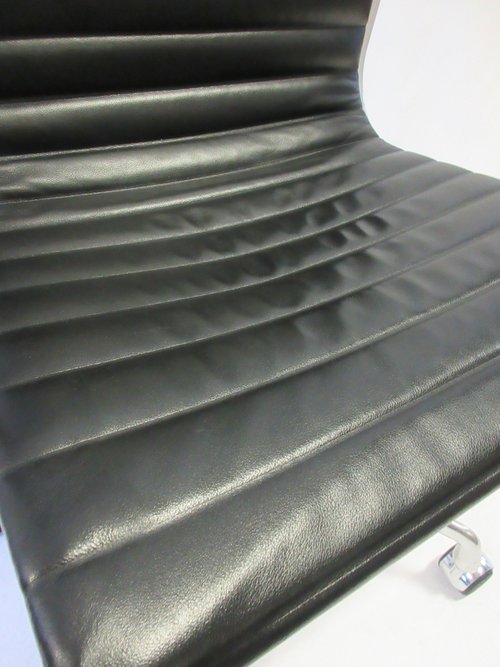 Herman Miller Eames Aluminum Group Executive Chair in Black Leather - Bygone Icons