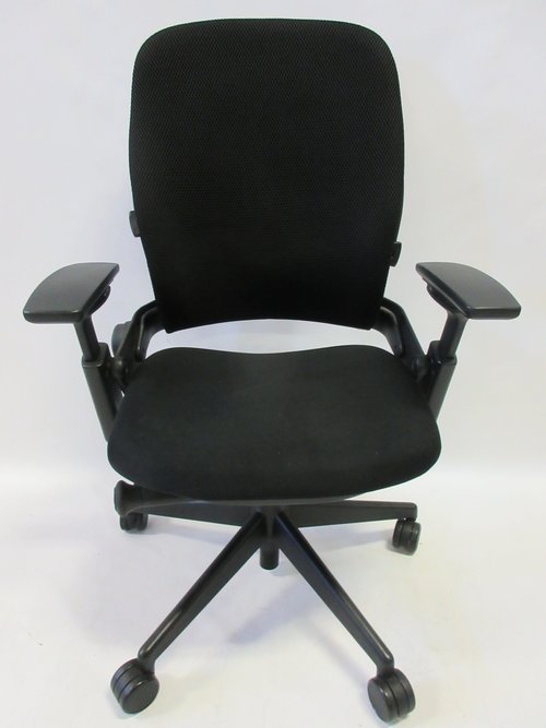 Steelcase Leap V2 Chair in Black Fabric - Bygone Icons