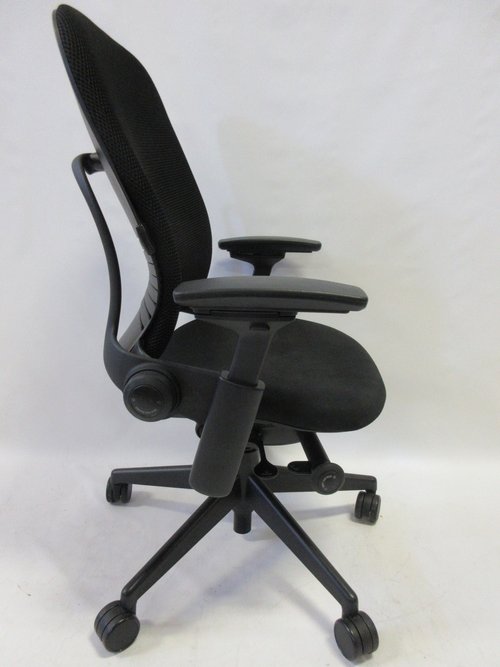 Steelcase Leap V2 Chair in Black Fabric - Bygone Icons