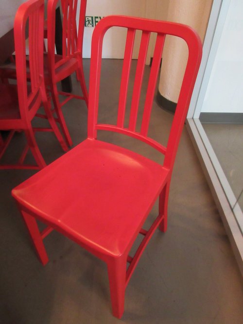 Emeco 111 Navy Chair in Red (Original) - Bygone Icons