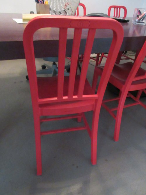 Emeco 111 Navy Chair in Red (Original) - Bygone Icons