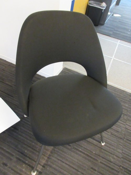 Knoll Saarinen Executive Chair in Black Fabric (Original) - Bygone Icons