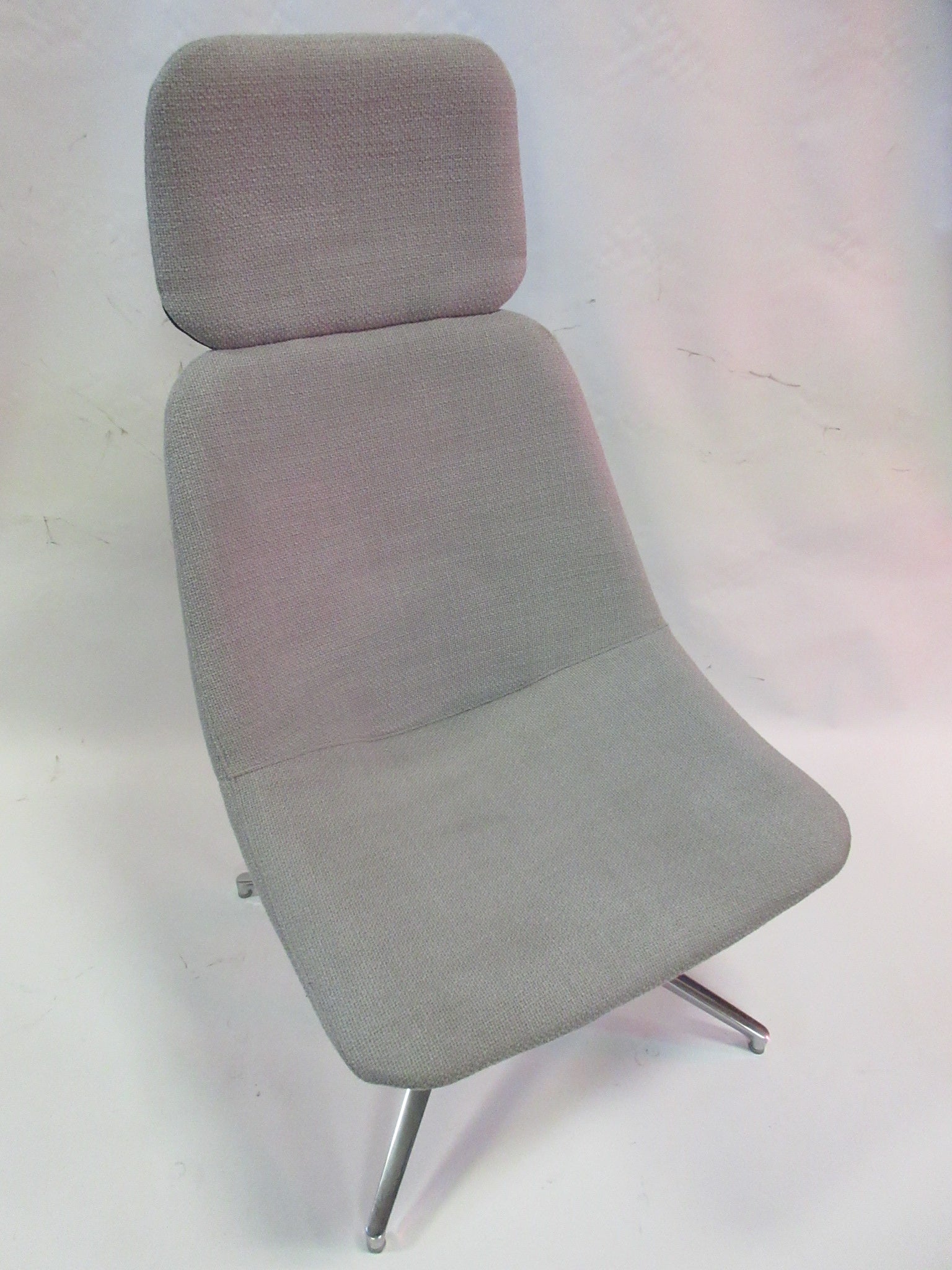 Mabel High Back Lounge Chair in Grey - Bygone Icons