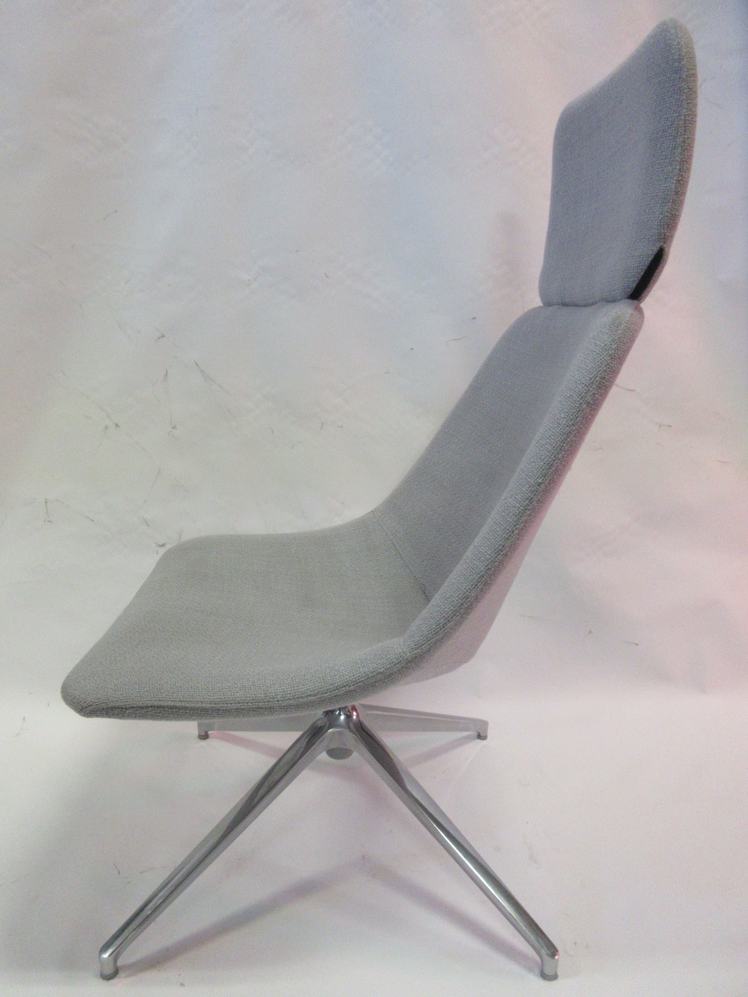 Mabel High Back Lounge Chair in Grey - Bygone Icons